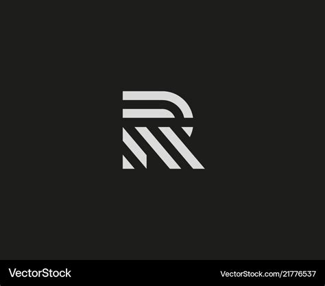 Letter r line logo design creative Royalty Free Vector Image