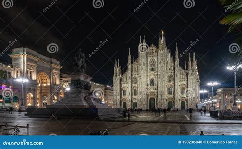 2020: Milan Cathedral Duomo at Night Editorial Image - Image of raod, milan: 190236840