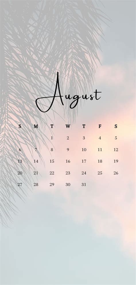 August Wallpaper 2023 | Calendario de agosto, Fondo de pantalla con calendario, Calendario