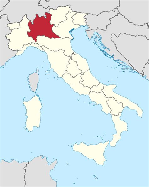 Lombardia Region - Map