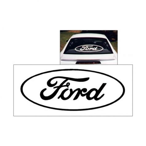 Ford Oval Logo Decal Open Style 12'' Tall | Blue Oval Classics