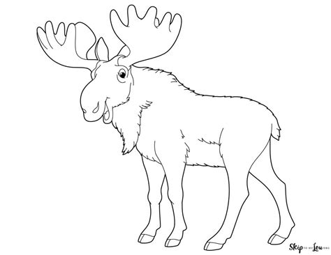 Free Printable Moose Coloring Pages