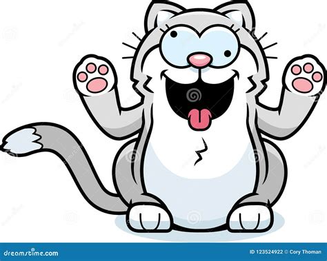 Cartoon Little Cat Crazy stock vector. Illustration of crazy - 123524922