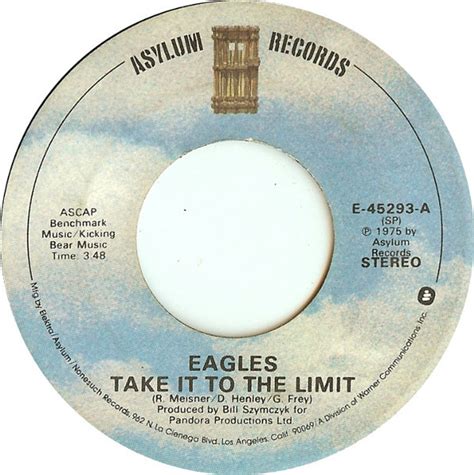 Eagles – Take It To The Limit – Vinyl (SRC Pressing, 7", 45 RPM, Single ...