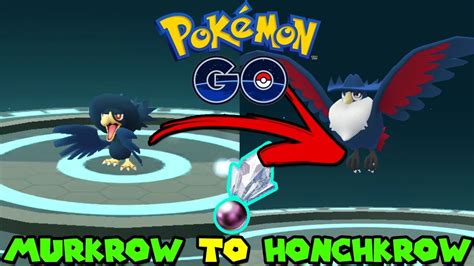 Evolving MURKROW TO HONCHKROW IN POKEMON GO - POKEMON GO SHINNOH STONE EVOLUTION - YouTube