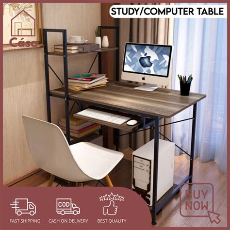 Casa Furniture Ph Tower Computer Desk with 4 Tier Storage Shelves - 39. ...