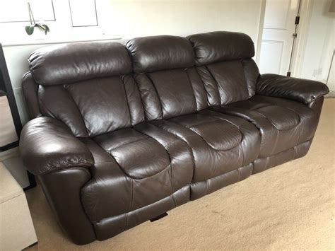 DFS 3 Seater Manual Recliner Sofa Leather | in Beckenham, London | Gumtree