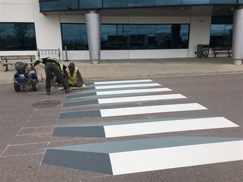 3D crosswalks in Waterloo use optical illusions to make drivers slow down | CBC News