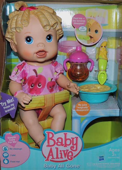 Baby Alive Doll Baby All Gone Interactive Juice Bottle Food Banana ...