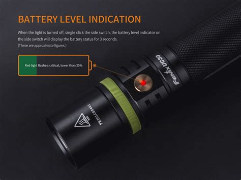Fenix UC30 2017 wiederaufladbare LED Taschenlampe, 1000 Lumen, Cree XP-L HI V3, 18650 LiIon Akku ...