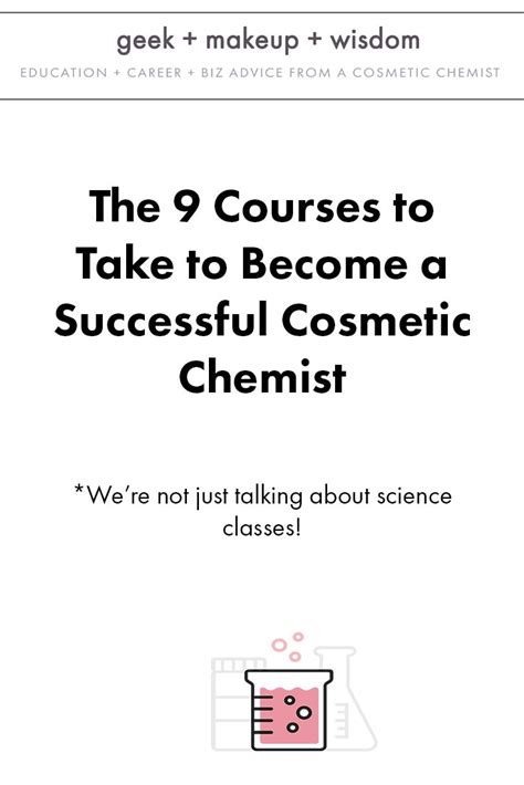 The 9 Courses to Take to Become a Successful Cosmetic Chemist — geek + makeup + wisdom | Chemist ...