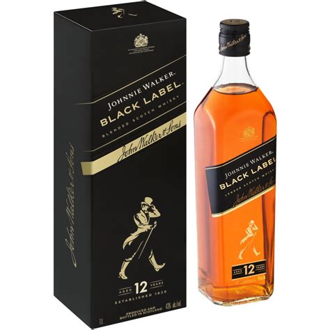 Johnnie Walker Black Label 12 YO Blended Scotch Whisky 43% ABV - 1L | Shop Today. Get it ...