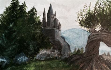 Harry Potter: Hogwarts and the Whomping Willow by Raven-Painter | Harry potter castle, Harry ...