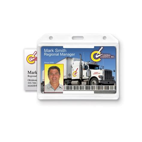 Rigid Two Sided Horizontal Open-Face Badge Holder - 50 Pack - IDville