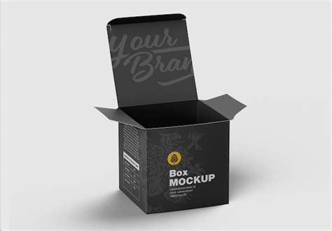 Premium PSD | Open Cardboard Box Mockup