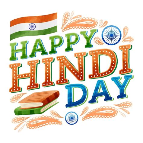 Free Vector | Hindi day concept