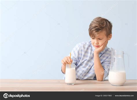 Little Boy Dairy Allergy Color Background Stock Photo by ©serezniy 355317800