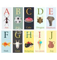 Colorful Cards With Alphabet Stock Clipart | Royalty-Free | FreeImages