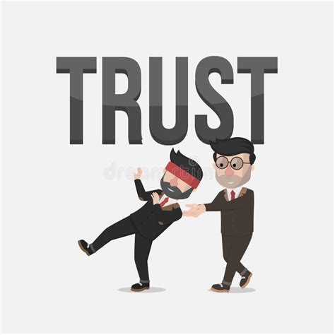 Trust between Two Business People Color Illustration Stock Vector ...