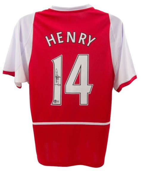 Thierry Henry Signed Arsenal Home Jersey (Beckett) | Pristine Auction