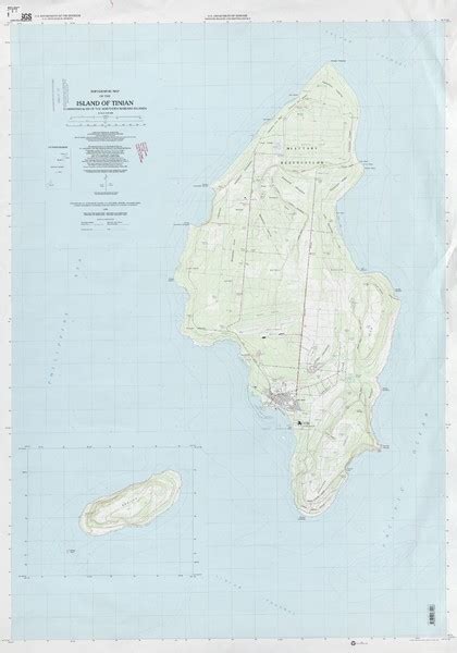 Tinian island topo Map - tinian • mappery