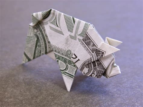 dollar origami pig ~ easy origami instructions for kids crafts