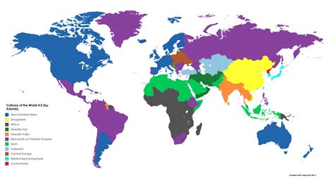 Map : Cultures of the World 4.0 (by Adûnâi) - Infographic.tv - Number one infographics & data ...