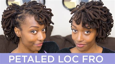 Loc Hairstyle Tutorial: Petaled Loc Fro - YouTube