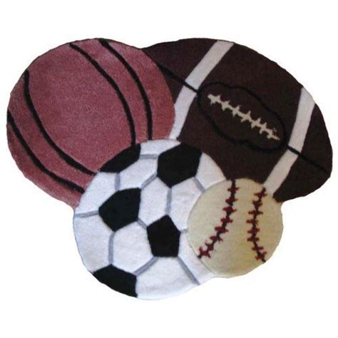 Sports Shape Rug 32"x45" Accent Rug | Sports rug, Kids rugs, Novelty rugs