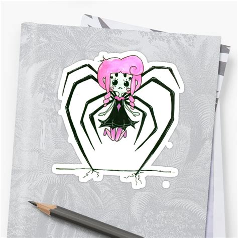 "Spider Girl " Sticker by kitsunesden | Redbubble