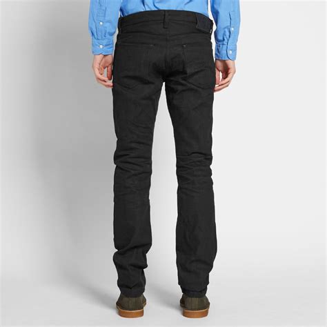 RRL Slim Fit Selvedge Jean New Black on Black | END. (US)