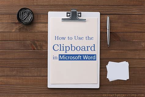 How to Use the Clipboard in Microsoft Word