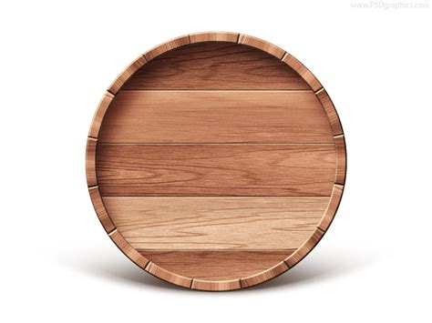 Wooden barrel emblem PSD template - PSDgraphics