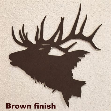 Metal art Elk Wildlife wall hanging silhouette | metal Elk silhouette ...