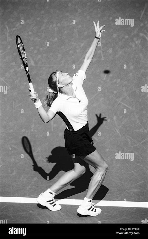 Steffi graf tennis action Black and White Stock Photos & Images - Alamy