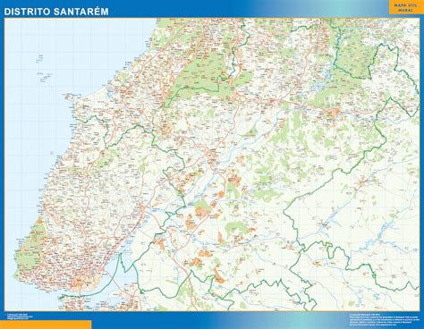 Region of Santarem map in Portugal | Wall maps