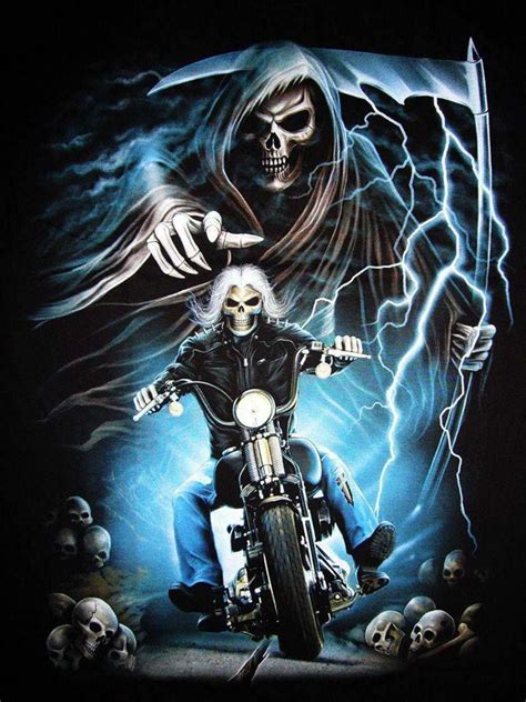 Pin by Melissa Shimonovich on grim reaper | Skull art, Motorcycle ...