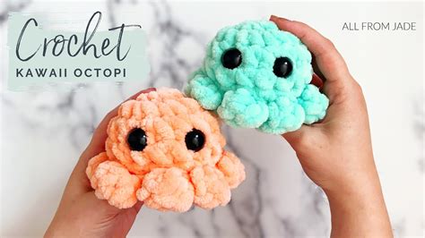 CROCHET KAWAII BABY OCTOPUS - Tutorial *NO SEWING REQUIRED* - Right-Handed version - YouTube