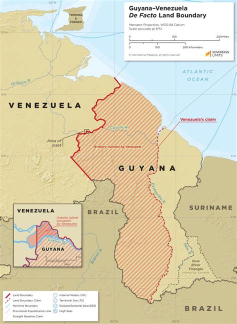 Guyana-Venezuela Border : r/MapPorn