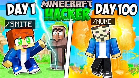 I Survived 100 Days as a HACKER in Minecraft - YouTube