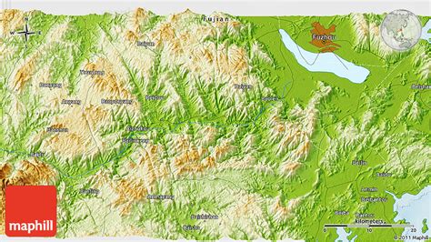 Physical 3D Map of Dongying