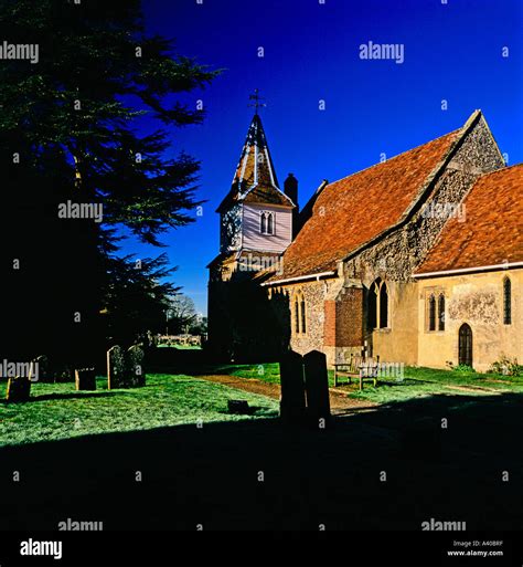 St Mary s the Less Church Chilbolton Hampshire England UK Stock Photo - Alamy