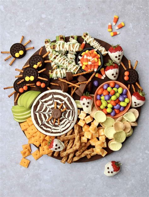 Kid-Friendly Halloween Snack Board - The BakerMama