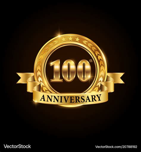 100 years anniversary celebration logotype Vector Image