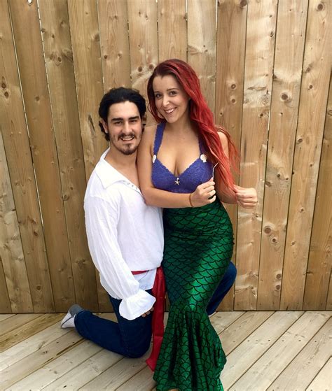 Eric and Ariel - Couples Halloween costume Ariel Halloween Costume, Unique Couple Halloween ...