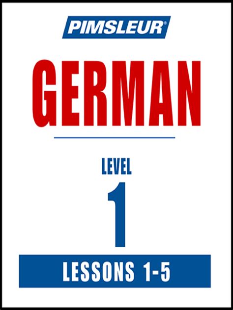 Pimsleur German Level 1 Lessons 1-5 MP3 - Libby