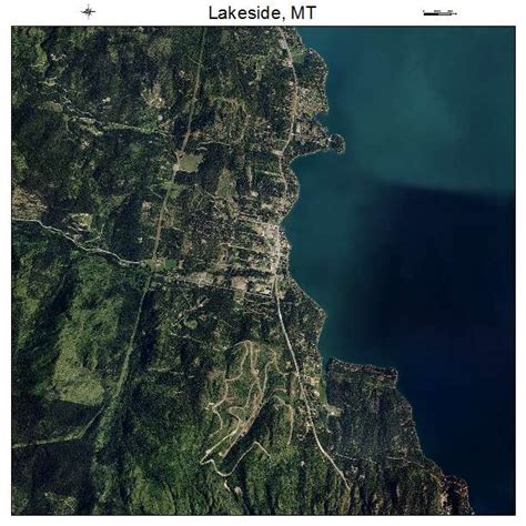 Aerial Photography Map of Lakeside, MT Montana