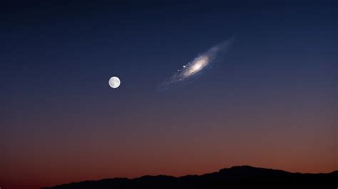 The actual size of the Andromeda galaxy compared to our moon. : r/spaceporn