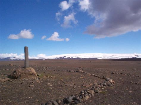 View of Hofsjökull glacier on one side...