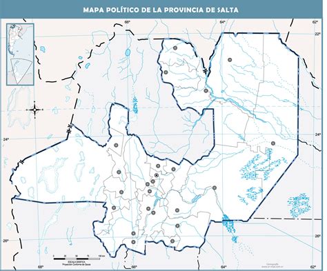 Blank political map of the Province of Salta | Gifex